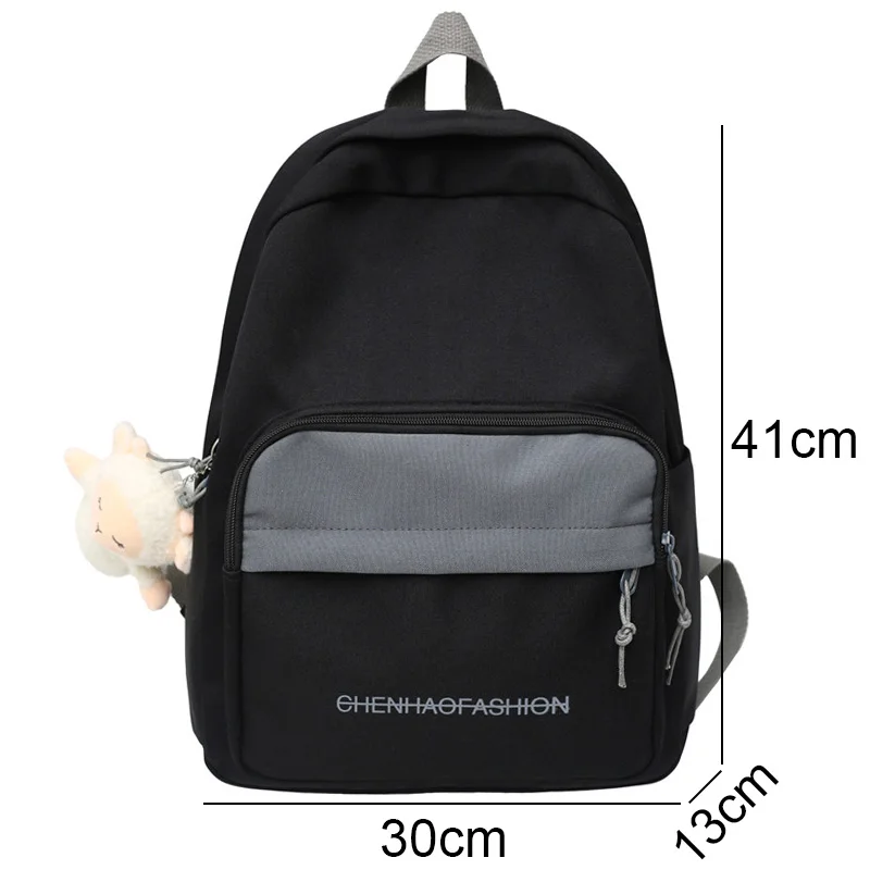 Female Waterproof Nylon College Backpack Fashion Laptop Cool Women Bag Lady Kawaii Backpack Trendy Girl Cute Travel Student Bags Stylish Backpacks