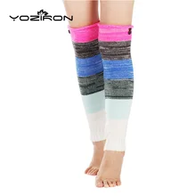 YOZIRON/Разноцветные длинные женские зимние гетры; Повседневный обертывающий ногу; гетры; сезон осень; хлопковые однотонные теплые вязаные гетры; носки