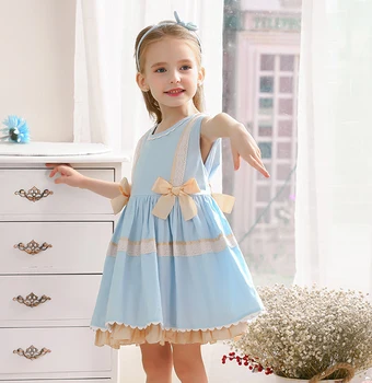 

6492 Toddler Lace Embroidery Princess Baby Girl Dress Tutu Summer Party Wedding Kid Dress For Girl Wholesale Children Clothes 8p