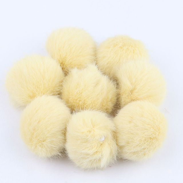 Pom Ball 25mm 35mm Imitation Fur Mink Pompoms 2.5cm 3.5cm Lovely Fluffy Pompon DIY For Garment Scarves Sewing Supplies
