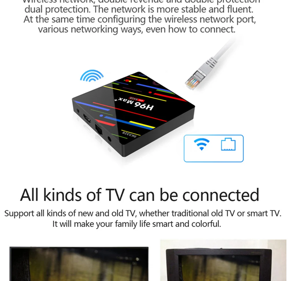 H96 MAX+ tv Box Android 9,0 Smart tv Box с G10 Voice Air mouse 4 Гб 64 Гб Rockchip RK3328 H.265 4K H96max Plus телеприставка