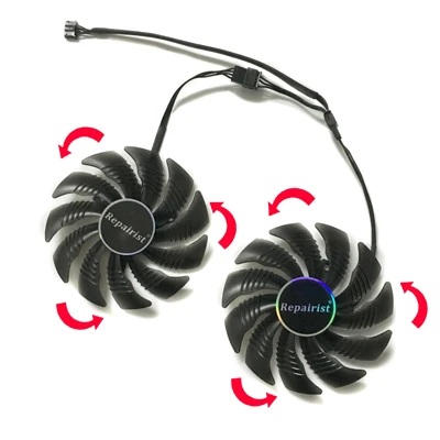 1set PLD09210S12HH B 85 мм PLD09210S12HH GPU альтернативный охлаждающий вентилятор для GIGABYTE AORUS GTX1070Ti 1060 GTX1050 RX580 570 480 470 Графика охлаждения - Цвет лезвия: 1set PLD09210S12HH B