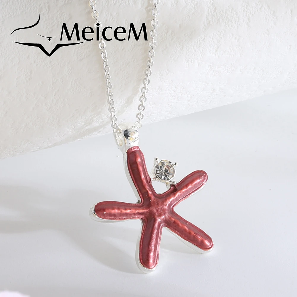 Новый дизайн 2021 ожерелье MeiceM с подвеской цепочка из эмалированного сплава яркие