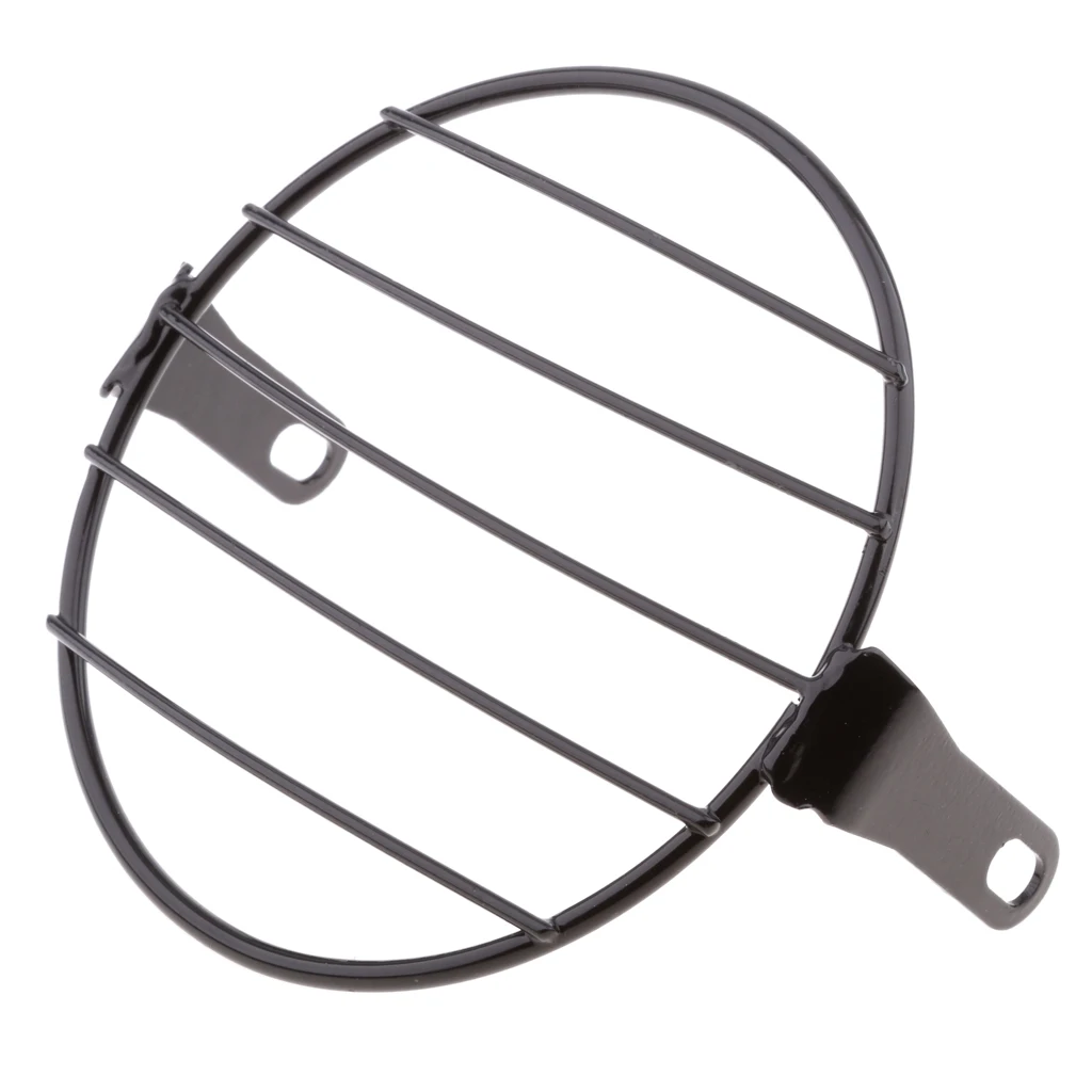 Metal 6.7' Motorcycle Headlight Grill Cover Scooter Lamp Mask Net