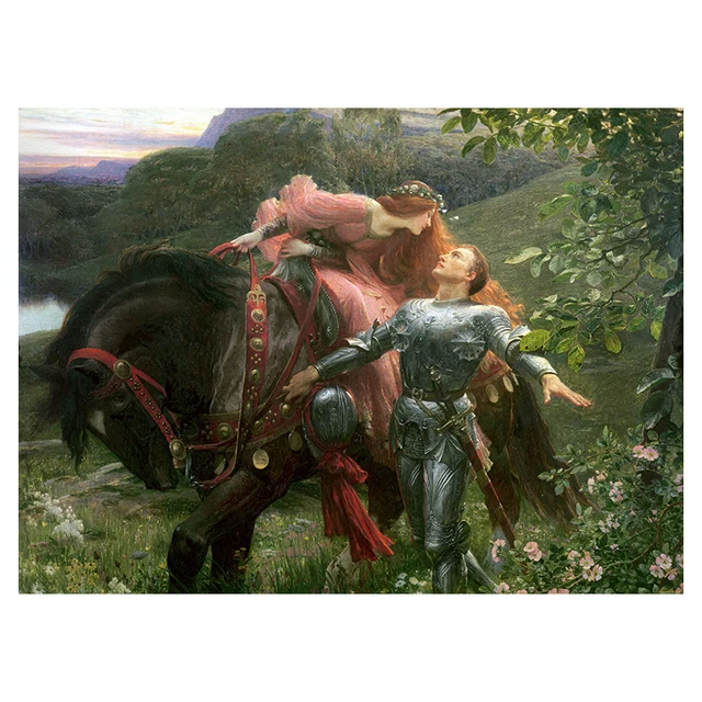 La Belle Dame Sans Merci by Frank Bernard Printed on Canvas 6