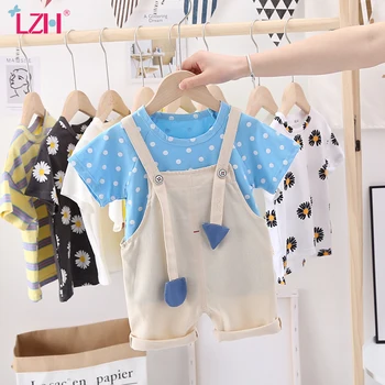 

Kids Tracksuit 2020 Summer Children Baby Boys Clothes Casual Dot T-Shirt+Overalls 2PCS Outfits Suit Toddler Boys Clothing Sets