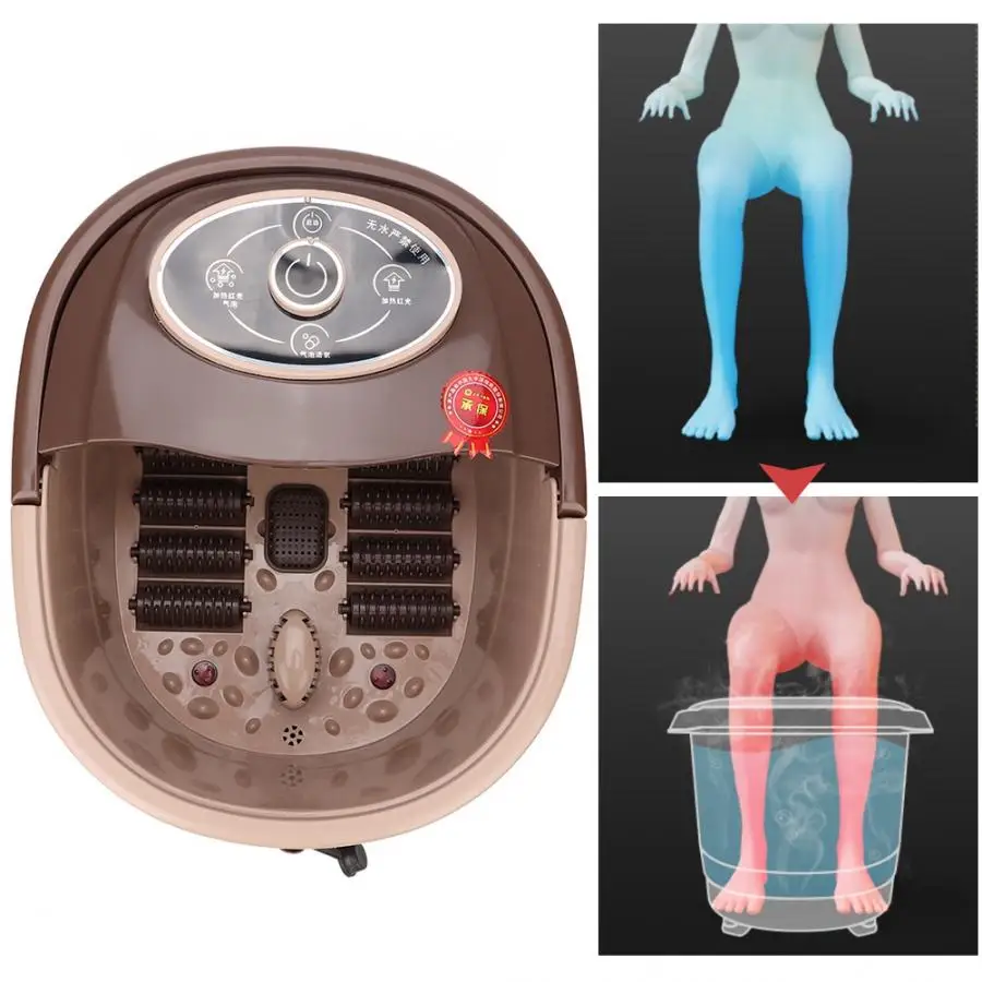 

250V Electric Massage Foot Spa Bath Bubble Feet Massager Tub Machine CN Plug without Cover Massage Relaxation