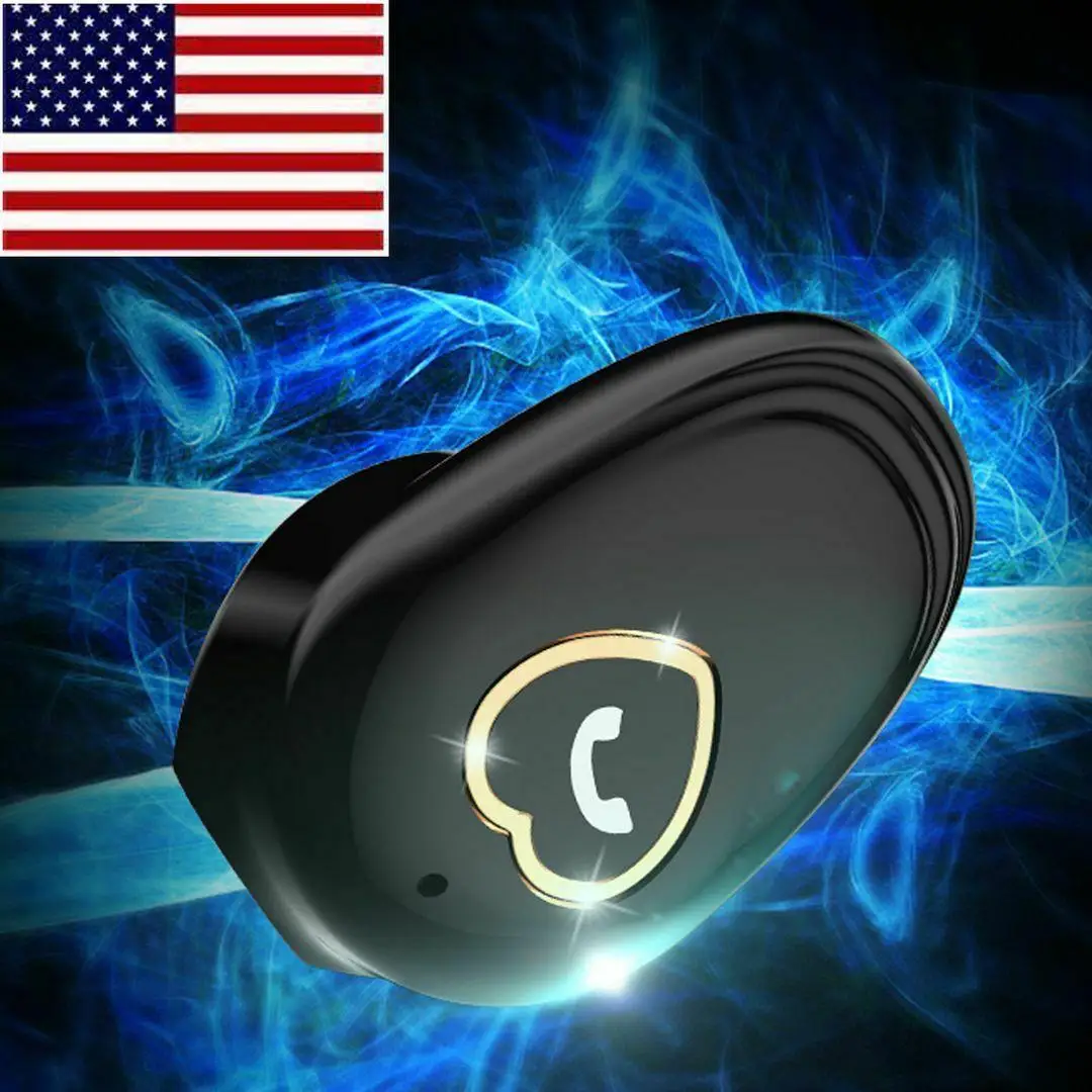 Wireless Bluetooth Earphone Mini Handsfree Earbud Noise Cancelling for iPhone 11 XR XS X 8 7Plus 6S Android Cell Phones