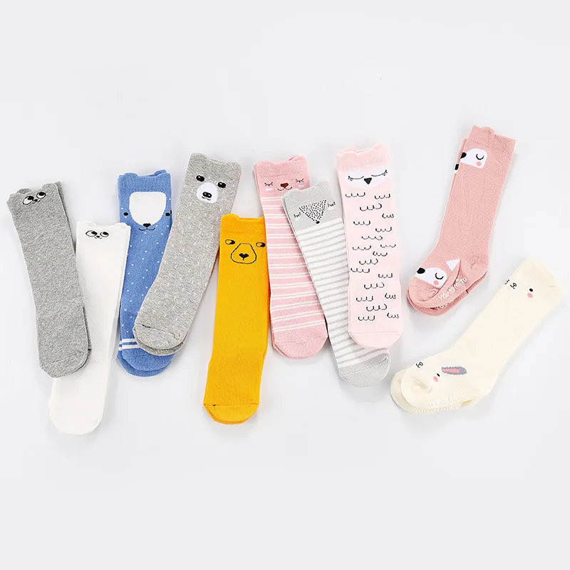 Newborn baby cotton socks baby boy girl non-slip cartoon mid-tube floor socks toddler leg warmers leg warmers girls