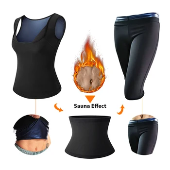 

Sauna Sweat Vest Women Polymer Waist Trainer Weight Loss Shapewear Tummy Slimming Sheath Workout Body Shaper Corset Fajas Top