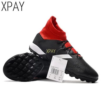 

2020 new Men Soccer soccer shoes indoor Kids Cleats Training Football Boots Dropshipping High Ankle Sport Sneakers
