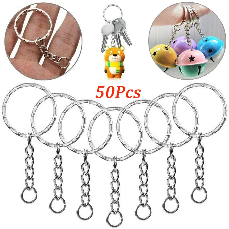 Key rings Keychain Split Ring Metal Blank Keyfob Key Pendant Charms Holder Link Rings DIY Chains 10/50Pcs key chains,key rings,metal keychain,key chain accessories