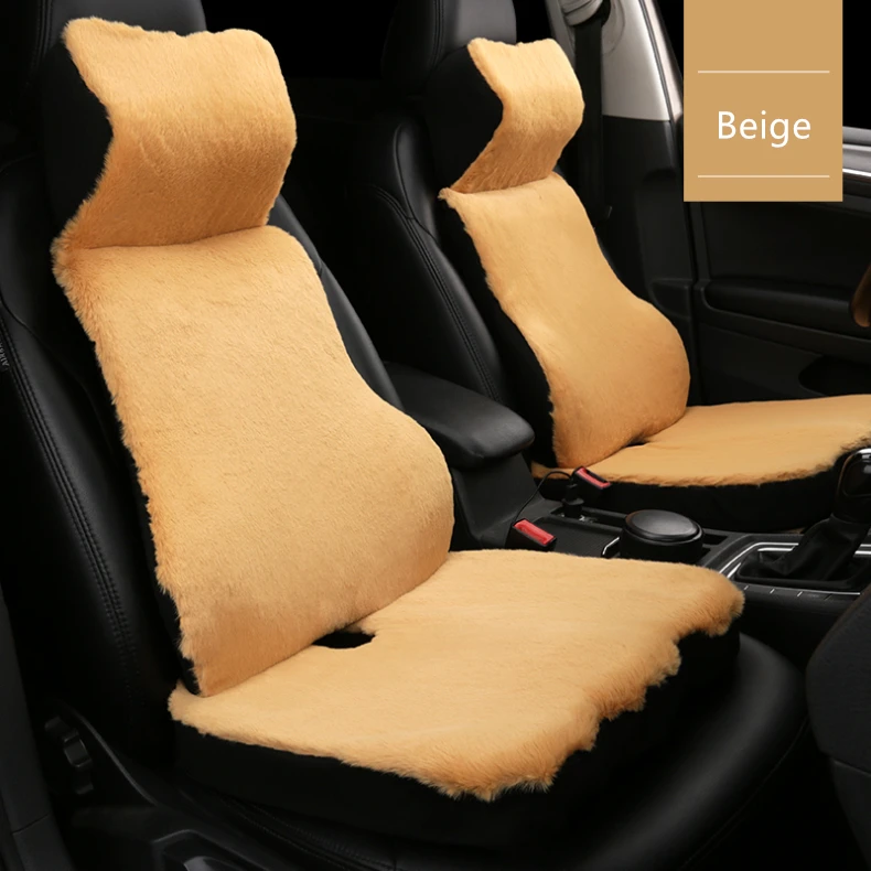 1 шт. плюшевый подголовник автомобиля подушка для шеи memory foam поясничная поддержка в автомобильных чехлах для сидений набор зимних автомобильных подушек аксессуары