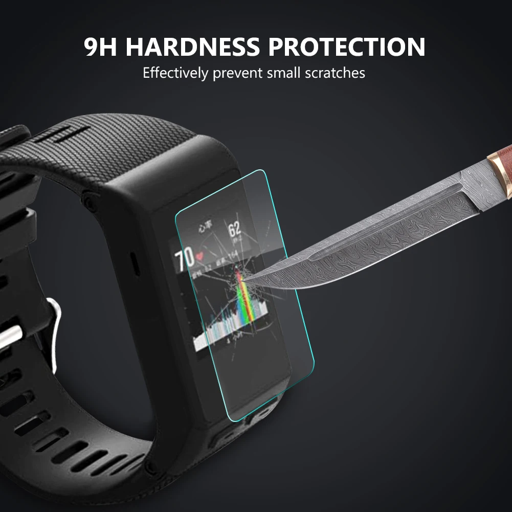 Полностью подходит HD Прозрачная пленка из закаленного стекла для Garmin Vivoactive HR Смарт-часы защита экрана Простая установка Защитная пленка для экрана