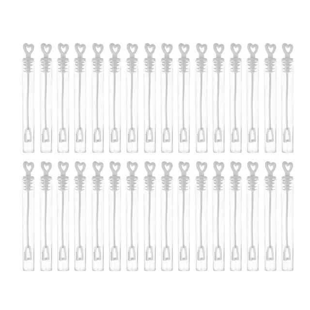 100/ 60pcs Love Heart Wand Tube Bubble Soap Bottle Playing Fun kid Toy Wedding Decor Compact and Portable Carry Convenient 2