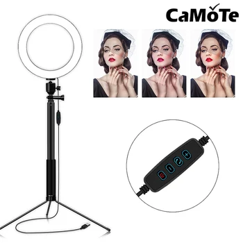 

Beauty TikTok Tripod Vlog Live Stand Selfie Ring Light For Phone Video Live Streaming Fill Light Bracket Vlog Makeup And Youtube