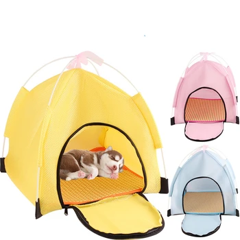 

Foldable Pet Tent Portable Summer Cat House Breathable Kitten Cage Small Pets Playpen Sleeping Bed Washable Indoor Cats Nest