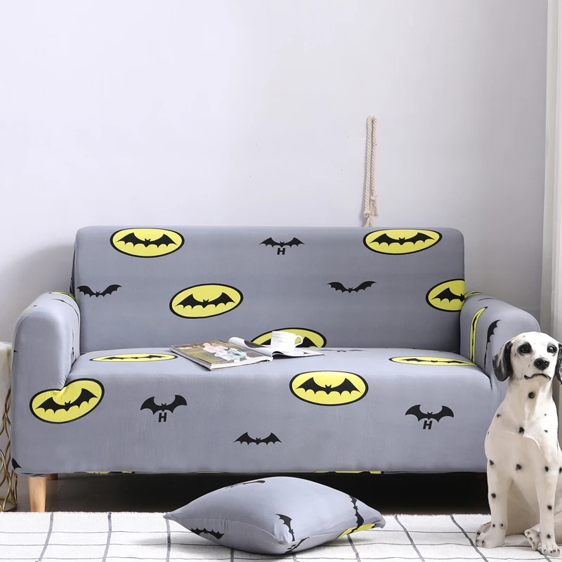 

New Products Bat Spread Printed Grey Soft Modern Sofa Cover Sofa Cushion for Living Room Cover Single/Two/Three seat