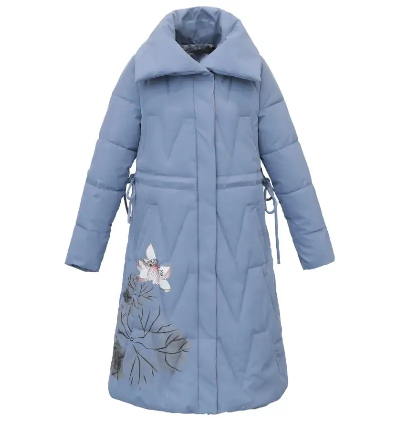 

Winter Women's Coat New 2019 Winter Pakra Women Coat Jacket Long Slim Thickening Warm Wadded Jacket Female Outerwear Black