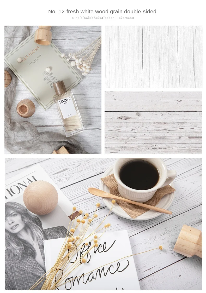 57*87cm Photography Backdrops Marble Wood Grain 2 Sided Waterproof Backgroud Cosmetics Photo Background for Studio Photo