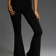 Женские черные брюки с высокой талией на весну и осень, женские модные сексуальные длинные расклешенные брюки в стиле хиппи Палаццо