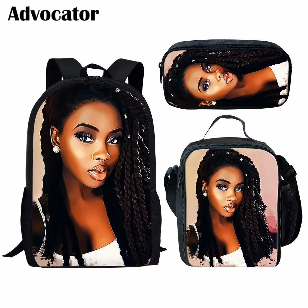 Рюкзак для девочек 3 шт./компл. черный рюкзак с рисунком подростков сумка на плечи