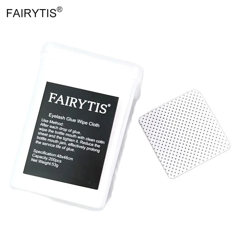 Eyelash Extension Glue Nozzle Wipes Paper 200 Pcs Cotton Wipe Cloth