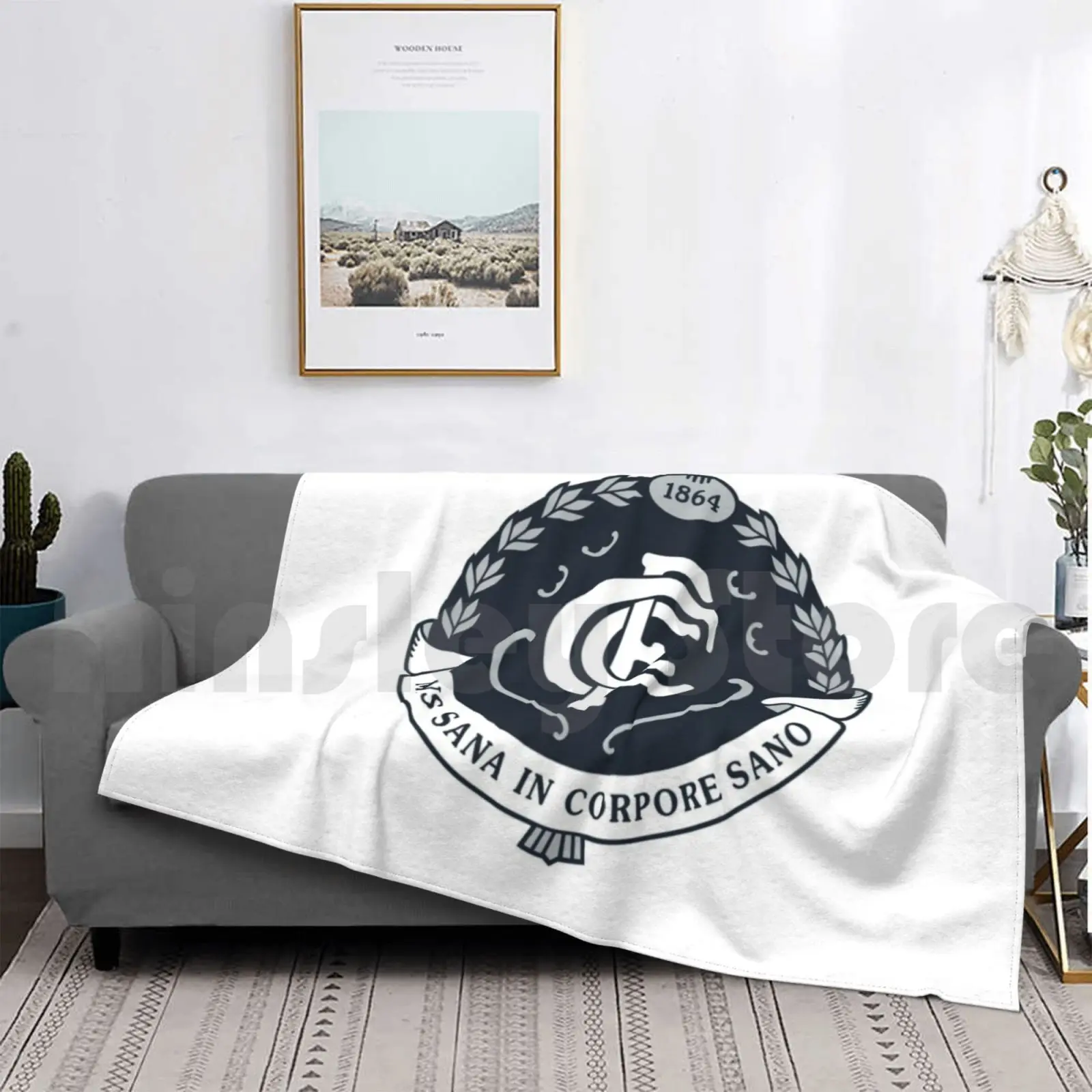 AflCarltonBlanketFashionCustomAflCarltonBluesFootyMelbourneAussieRulesCollingwood