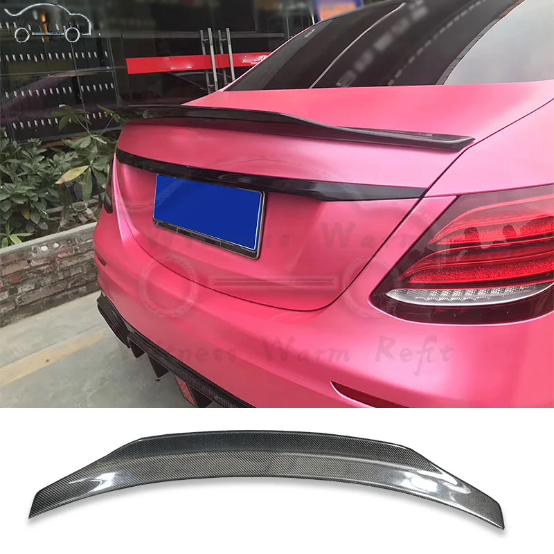 Задний спойлер для Mercedes W213 спойлер E класса 4 Двери Седан E200 E220 E250 E300 углеродного волокна заднего крыла багажник спойлер