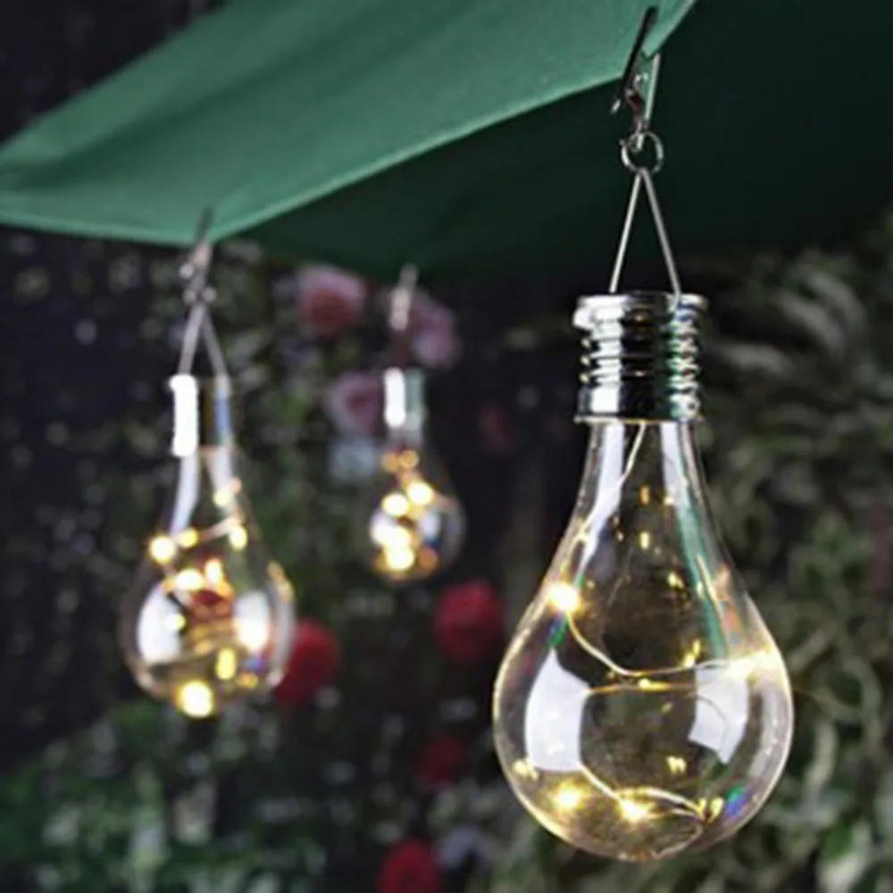 

1.2V Solar Powered LED Hanging Lamp with 0.24W Waterproof Rotatable LED Bulb Lawn Lamp for Outdoor Garden Camping