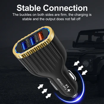 

3 USB Ports Fast Charge 3.0 Car USB Chargers Car Power Adapter 3.5A Car Charger Universal Mobile Phone Car Charger for Xiaomi