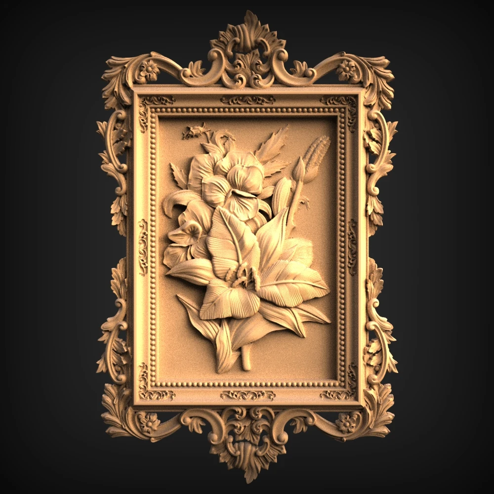 Flower-in-frame-3d-model-relief-for-cnc-carving-engraving-in-STL-file-format.jpg