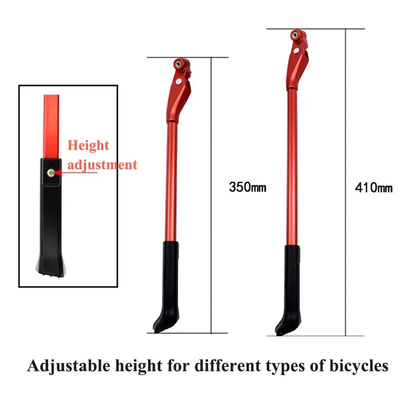 Алюминиевая стойка для парковки велосипеда, горного велосипеда, регулируемая опора, боковая стойка, велосипедные запчасти, аксессуары для велосипеда