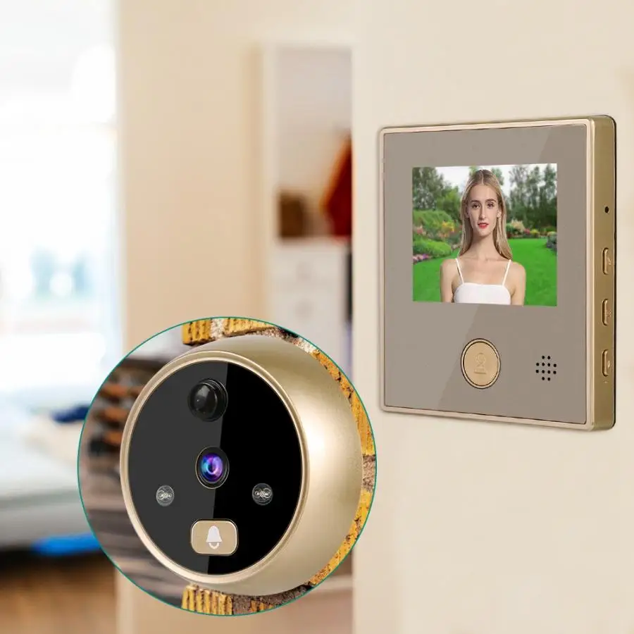 3in Night Vision Video Doorphone Intercom Motion Detection Doorbell Door Viewer Home Access Control System