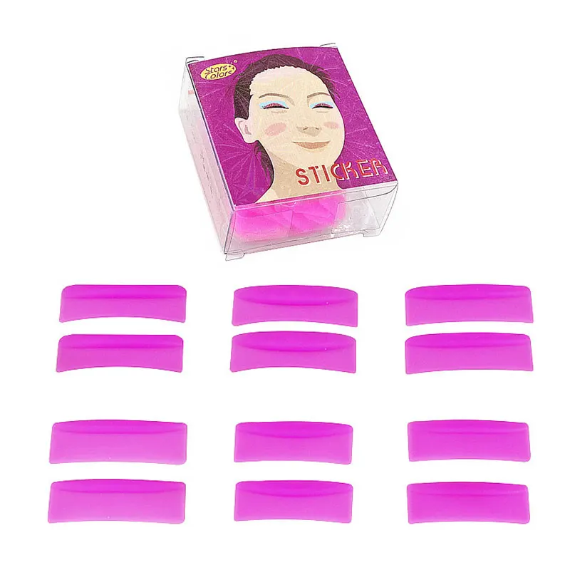 6pairs Pink Eyelash Perm Silicone Pad Recycling Lashes Rods Shield lifting 3D Curler Makeup Accessories Applicator Tool | Красота и