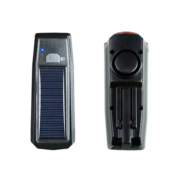 

Multifunctional solar light aluminium alloy USB charging Night riding glare headlight with electronic horn Bicycle Light Set