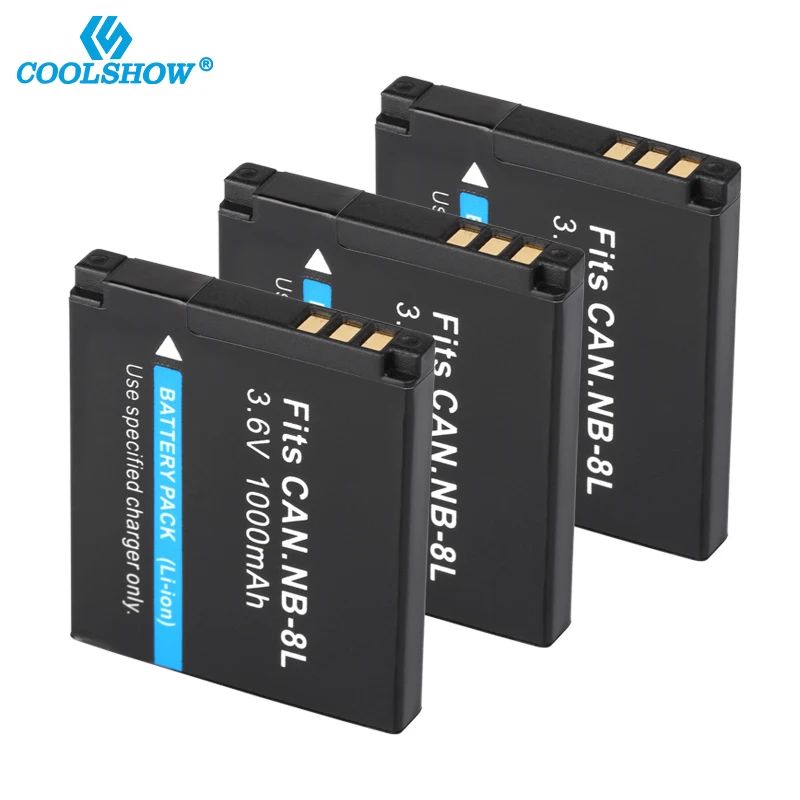 Nb 8L Nb-8L 1000Mah Batteria Per Canon Powershot A3300 A3200 A3100 A3000 A2200 A1200 Is Nb8L Batterie Per Fotocamera