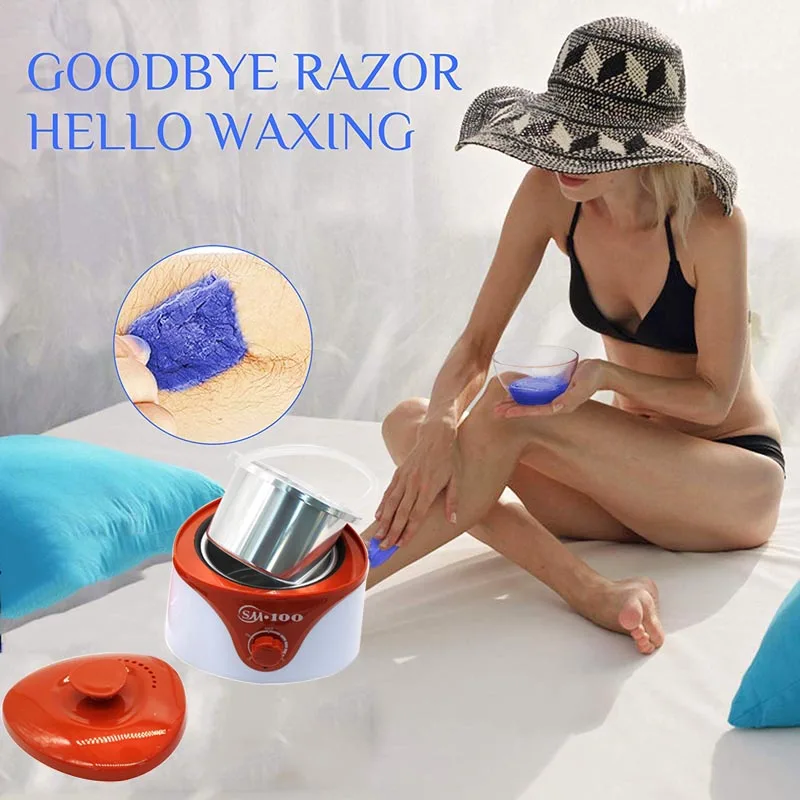 Paraffin Wax Heater 500ml Feet Mini SPA Hand Wax Warmer Epilator 100W Rechargeable Machine Body Depilatory Hair Removal Tool