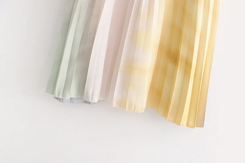 Плиссированная юбка с эластичной талией и принтом Tie dye