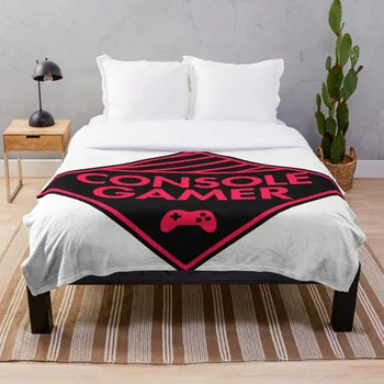 

Console Gamer Red Pink Throw Blanket Soft Sherpa Blanket Bed Sheet Single Knee Blanket Office Nap Blanket