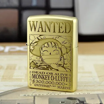 

100% Original Brand New ZP Lighter brass carving Luffy oil Lighter with logo box gift for men