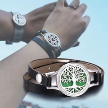 New Aroma Diffuser Bracelet Aromatherapy Essential Oil Diffuser Locket Bracelets Adjustable Genuine Leather Wrap Bracelet Women new summer kid adjustable mosquito repellent bracelet essential oil diffuser bracelet children men women aroma silicone bracelet