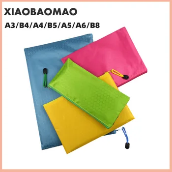 Canvas B8 A6 A5 B5 A4 B4 A3 Zipper Bags Colorful Document Pouch File Bag File Folder Stationery School Words Filing Production 2