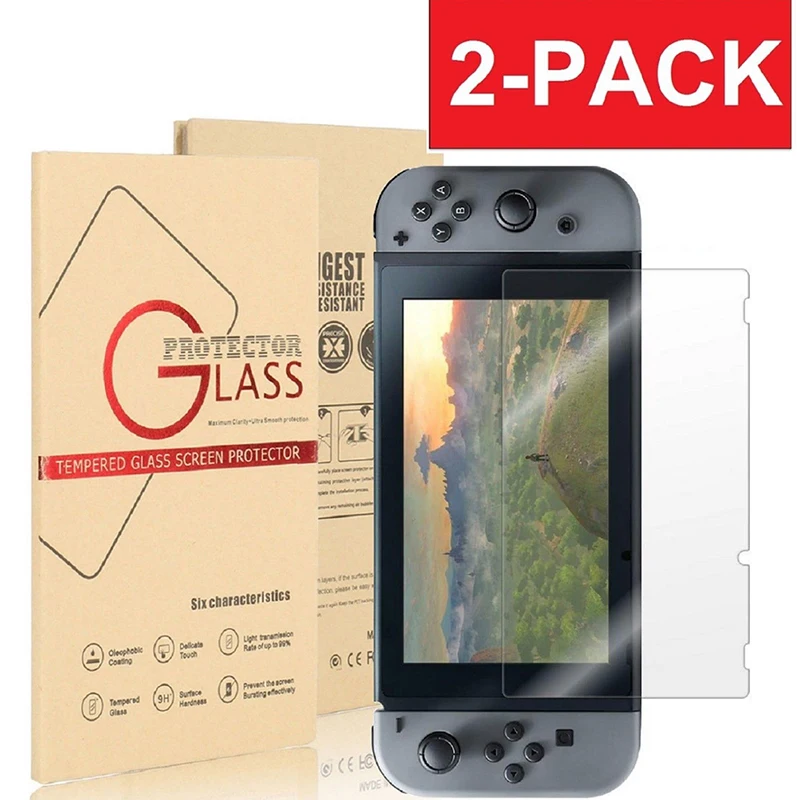Для Switch Ultra Clear Slim Премиум Закаленное стекло экрана протектор lcd(2 шт