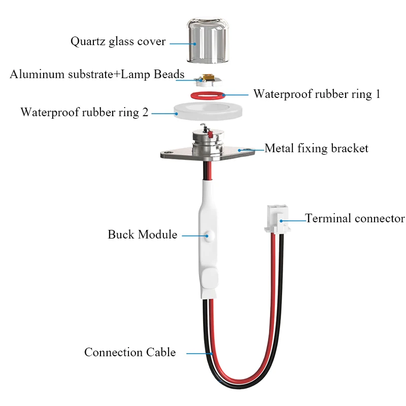 LED Ultraviolet Lamps 270nm 275nm 280nm UVC 12V 24V sterilization module water purifier air humidifier Disinfect Sterilization