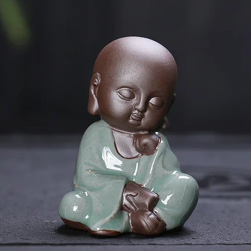 Буда статуя статуэтки монахов Будды decoracion estatua статуи Будды для украшения дома буддизм скульптура Современная Будда - Цвет: Светло-зеленый
