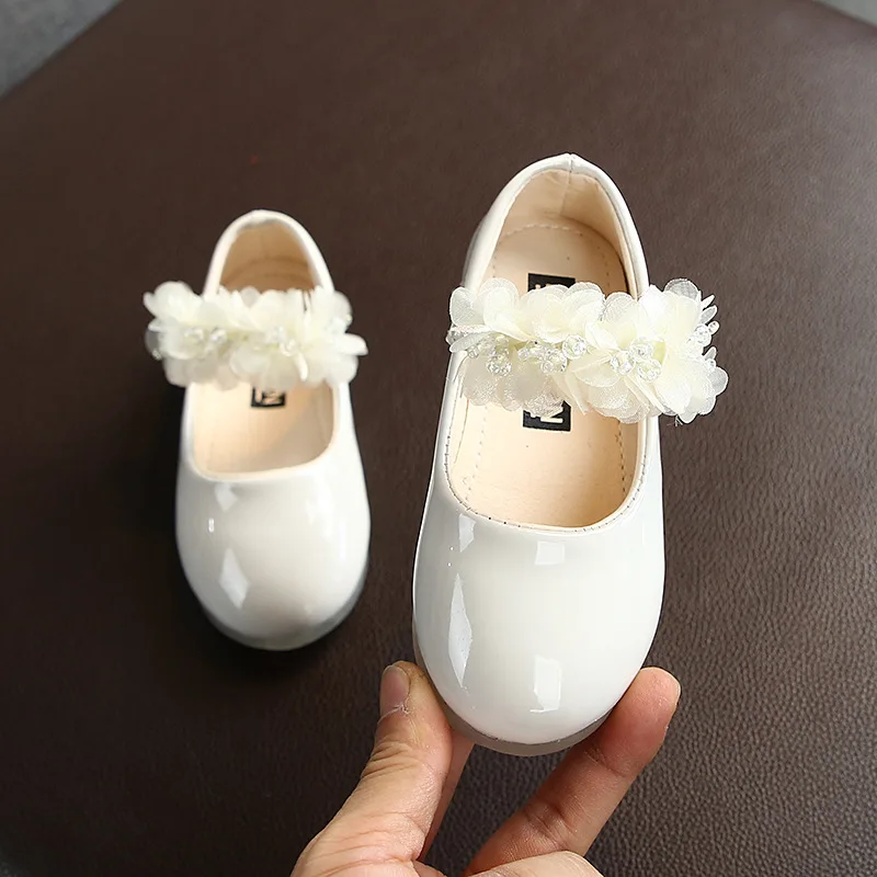 Children 2020 New Fashion Flowers Baby Girl Leather Shoes Princess For Toddler Little Girl Party Dress Kids Shoes 1 2 3 4 5 6