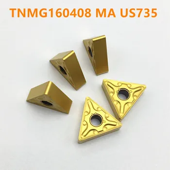 

50PCS TNMG160404 MA US735 Carbide TNMG160408 MA US735 High Quality Turning Metal TNMG160404 CNC Parts Lathe Cutting Machine
