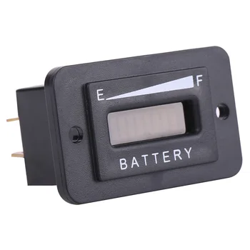 melhor 20ma Indicador De Bateria Digital Led Nominal Medidor Display De 10 Segmento Led Gráfico Barra Para Carrinho De Golfe 12 V/24 V 36 V 48 V Bateria
