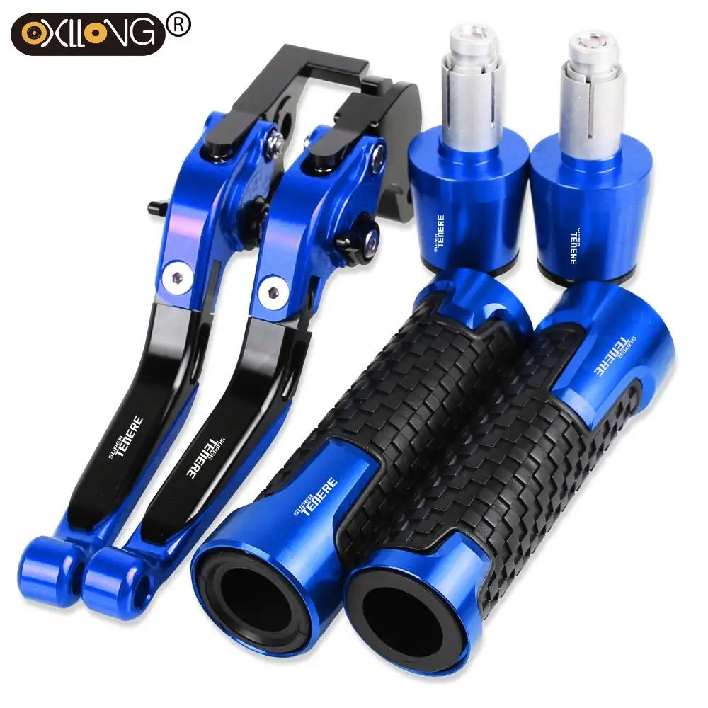 

SUPER TENERE LOGO Brake Clutch Levers Handlebar Hand Grips ends For YAMAHA XTZ750 SUPER TENERE 1989 1990 1991 1992 1993-1996